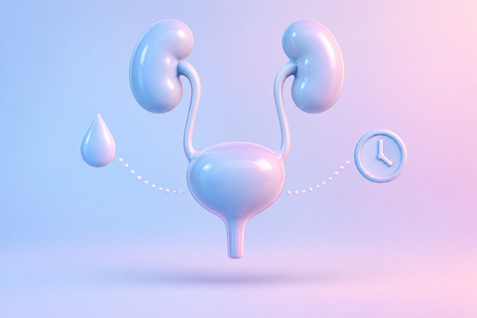인천방광염한의원 — 방광과 요로를 표현한 설명 일러스트