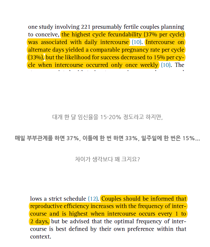 임신을 위해서는 얼마나 부부관계를 자주 해야 하는걸까요? 9
