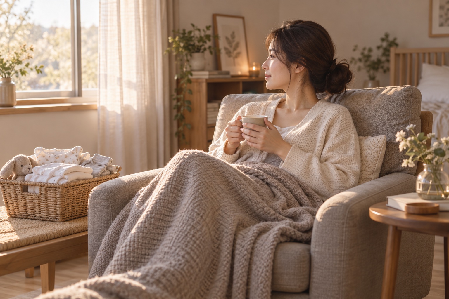 용산 출산후생리통 - 산후 회복과 생활관리를 표현한 이미지
