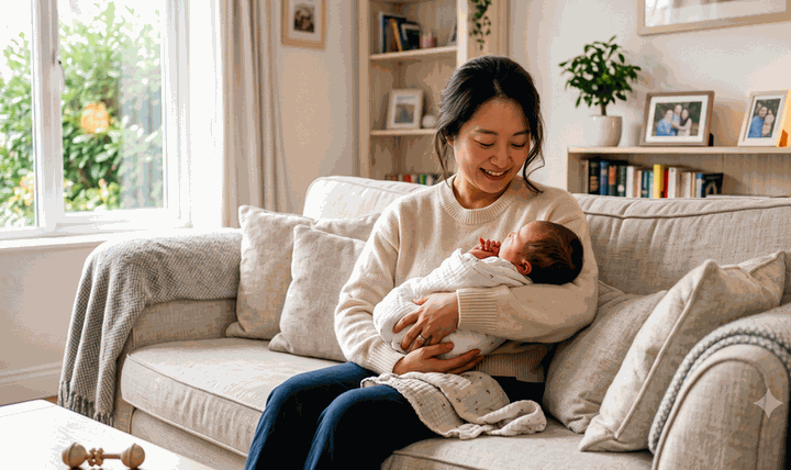 분당 출산후한약 – 아기를 안은 산모